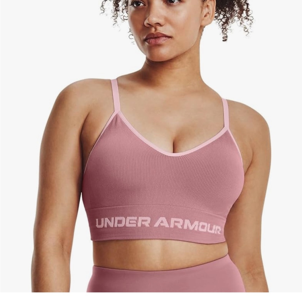 Under Armour Pink Sports Bra with Adjustable Straps